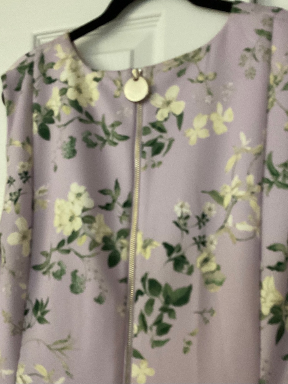 Calvin Klein Lilac Floral Fit-and-Flare Dress - Picture 3 of 4